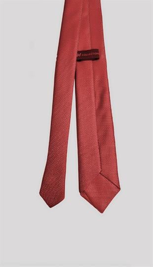 Koyu Pembe Dokulu Klasik Erkek Kravat