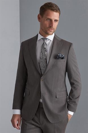 Erkek Kahve Barı (4 Drop)  / Geniş Kalıp Mono Yaka Takım Elbise