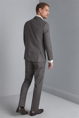 Erkek Kahve Barı (4 Drop)  / Geniş Kalıp Mono Yaka Takım Elbise