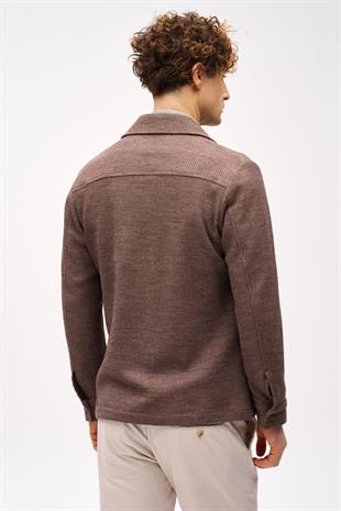 Erkek Kahve Slim Fit / Dar Kalıp  Ceket