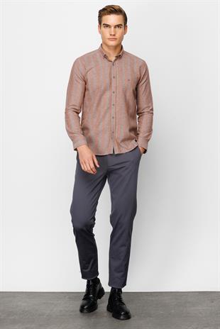 Erkek Kiremit Dynamic Fit Ted Baker Düğmeli Gömlek