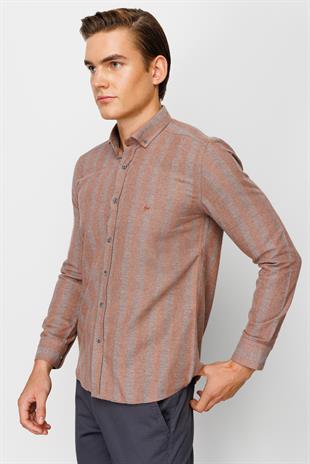 Erkek Kiremit Dynamic Fit Ted Baker Düğmeli Gömlek