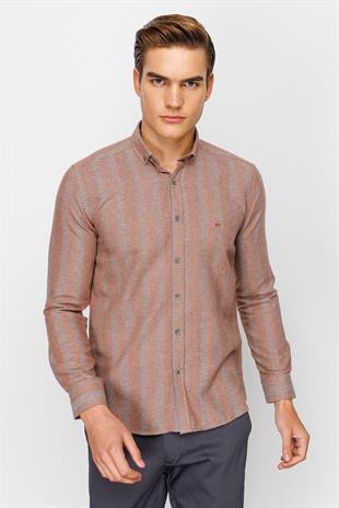 Erkek Kiremit Dynamic Fit Ted Baker Düğmeli Gömlek