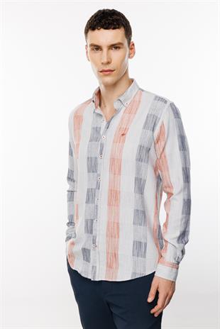 Erkek Kiremit Dynamic Fit Üst Gömlek