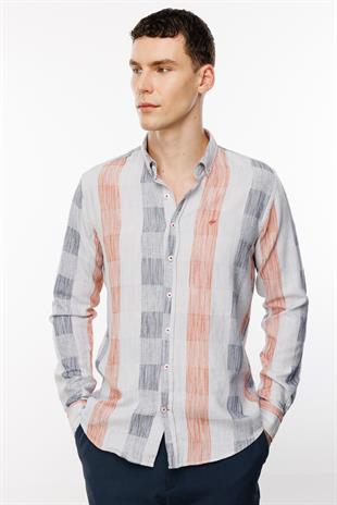 Erkek Kiremit Dynamic Fit Üst Gömlek