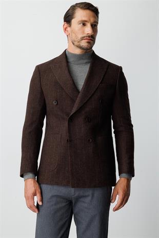 ERKEK KİREMİT SLIM FIT / DAR KALIP GENİŞ KIRLANGIÇ CEKET