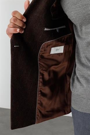 ERKEK KİREMİT SLIM FIT / DAR KALIP GENİŞ KIRLANGIÇ CEKET