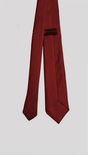 Kırmızı Dokulu Klasik Erkek Kravat