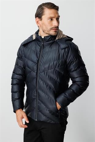 Erkek Lacivert   Mont