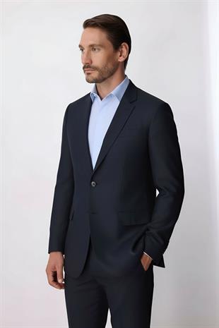 Erkek Lacivert Regular Fit Klasik Takım Elbise