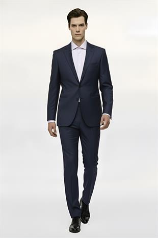 Erkek Lacivert Regularfit / Rahat Kalıp  Takım Elbise