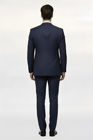 Erkek Lacivert Regularfit / Rahat Kalıp  Takım Elbise