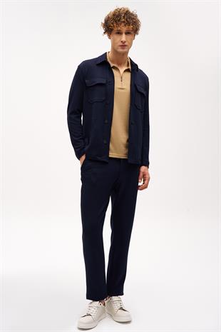 Erkek Lacivert Slim Fit / Dar Kalıp  Takım Elbise