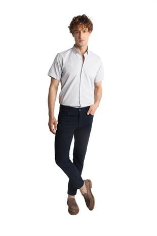Erkek Lacivert Slim Fit / Dar Kalıp  Pantolon