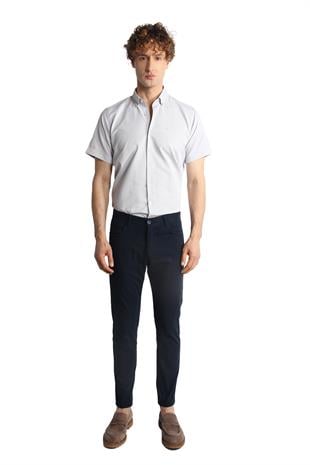 Erkek Lacivert Slim Fit / Dar Kalıp  Pantolon