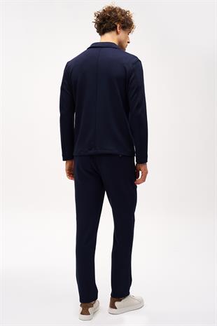 Erkek Lacivert Slim Fit / Dar Kalıp  Takım Elbise