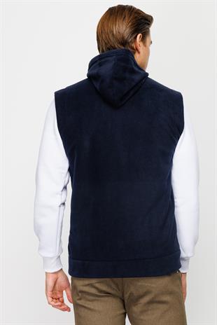 Erkek Lacivert   Yelek Polar