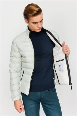 Erkek Mint Yeşil   Mont