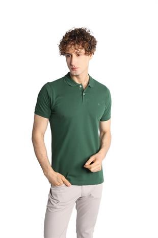 Nefti Modern Fit Dar Kalıp Polo Yaka Düz Kısa Kollu  %100 Pamuk Tişört