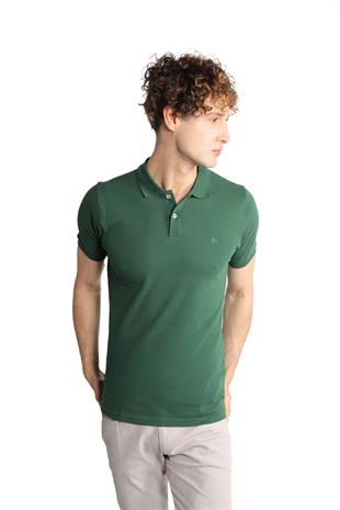 Nefti Modern Fit Dar Kalıp Polo Yaka Düz Kısa Kollu  %100 Pamuk Tişört