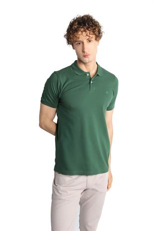 Nefti Modern Fit Dar Kalıp Polo Yaka Düz Kısa Kollu  %100 Pamuk Tişört