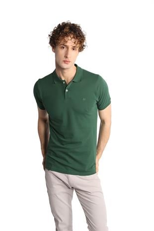 Nefti Modern Fit Dar Kalıp Polo Yaka Düz Kısa Kollu  %100 Pamuk Tişört