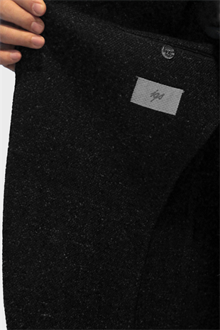 Siyah Barı (4 drop)  / Geniş Kalıp Mono Yaka Ceket