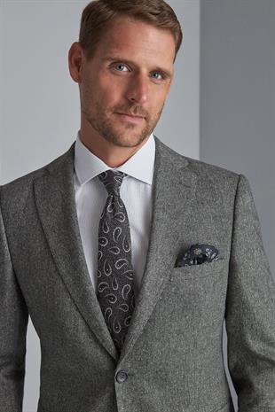 Erkek Siyah Barı (4 Drop)  / Geniş Kalıp Mono Yaka Ceket