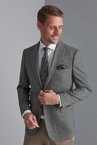 Erkek Siyah Barı (4 Drop)  / Geniş Kalıp Mono Yaka Ceket