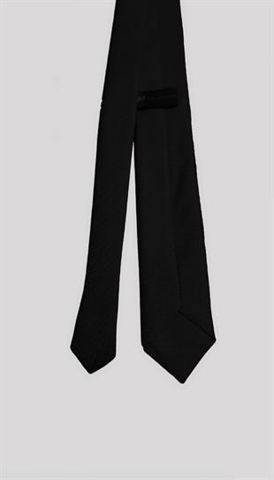 Siyah Dokulu Klasik Erkek Kravat