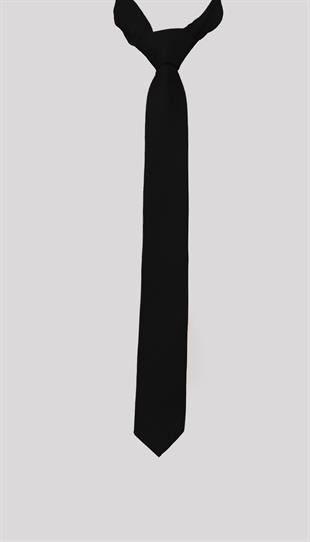 Siyah Dokulu Klasik Erkek Kravat