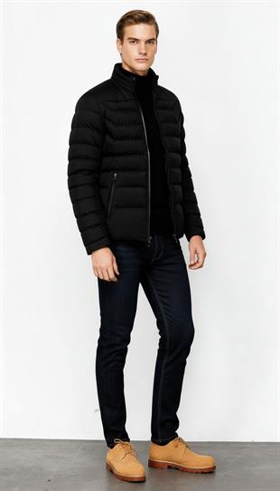 Erkek Siyah   Mont