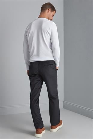 Erkek Siyah Kadife Regularfit / Rahat Kalıp  Pantolon