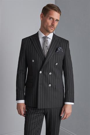 Siyah Slim Fit Dar Kalıp Takım Elbise