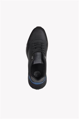 Siyah Sneaker Erkek Ayakkabı Kalın Taban Günlük Spor Model