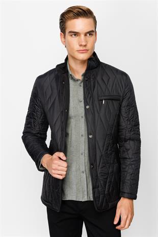 Erkek Siyah   Mont