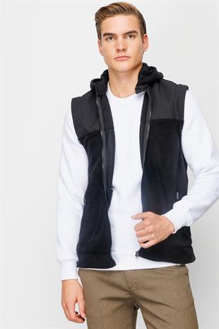 Erkek Siyah   Yelek Polar