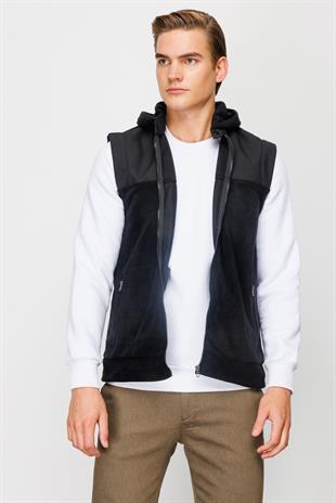 Erkek Siyah   Yelek Polar