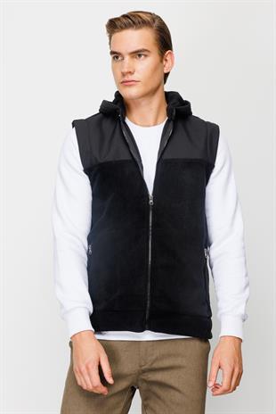 Erkek Siyah   Yelek Polar