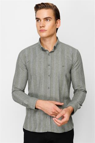 Erkek Yeşil Dynamic Fit Ted Baker Düğmeli Gömlek