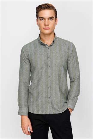 Erkek Yeşil Dynamic Fit Ted Baker Düğmeli Gömlek