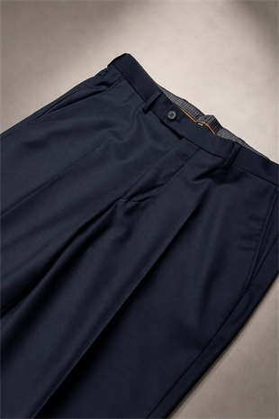 Lacivert Regular Fit Rahat Kalıp %86 Pamuklu Pantolon