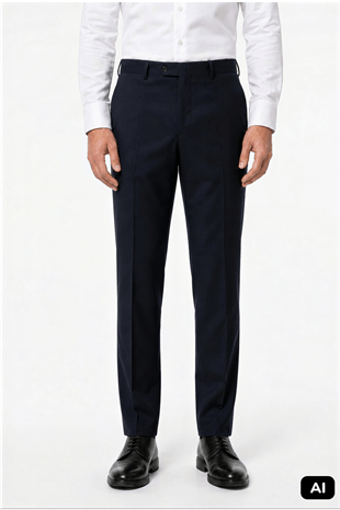 Lacivert Regular Fit Rahat Kalıp %86 Pamuklu Pantolon