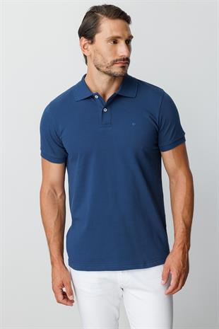 Marin Modern Fit Dar Kalıp Polo Yaka Düz Kısa Kollu  %100 Pamuk Tişört