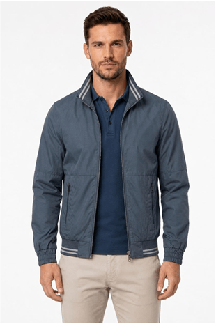Mavi Modern Erkek Bomber Mont