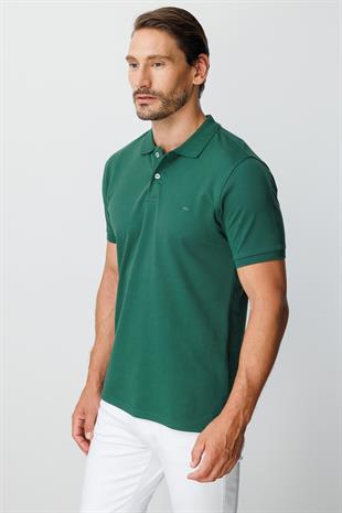 Nefti Modern Fit Dar Kalıp Polo Yaka Düz Kısa Kollu  %100 Pamuk Tişört
