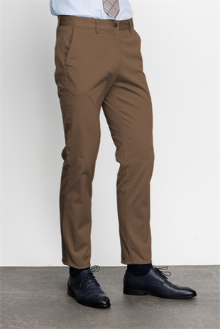 Camel Erkek Pamuklu Kumaş Pantolon Regular Fit – Rahat Kalıp Günlük Ofis Stili