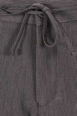 Erkek Koyu Gri Bağcıklı Smart Casual Dynamic Fit Pantolon