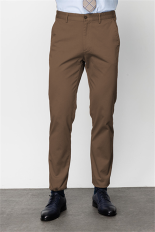 Camel Erkek Pamuklu Kumaş Pantolon Regular Fit – Rahat Kalıp Günlük Ofis Stili
