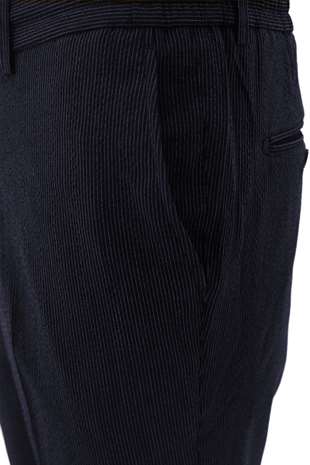 Lacivert Gri Bağcıklı Smart Casual Dynamic Fit Pantolon